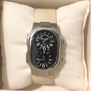 Philip Stein Small Dual Time Zone Watch